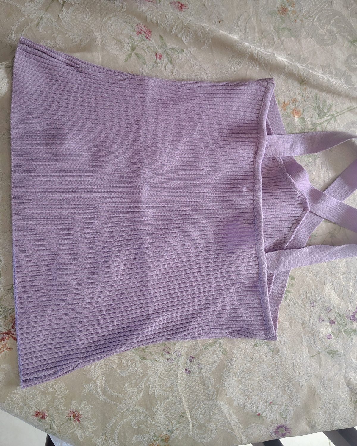 Blusa de tirantes de algodón morada