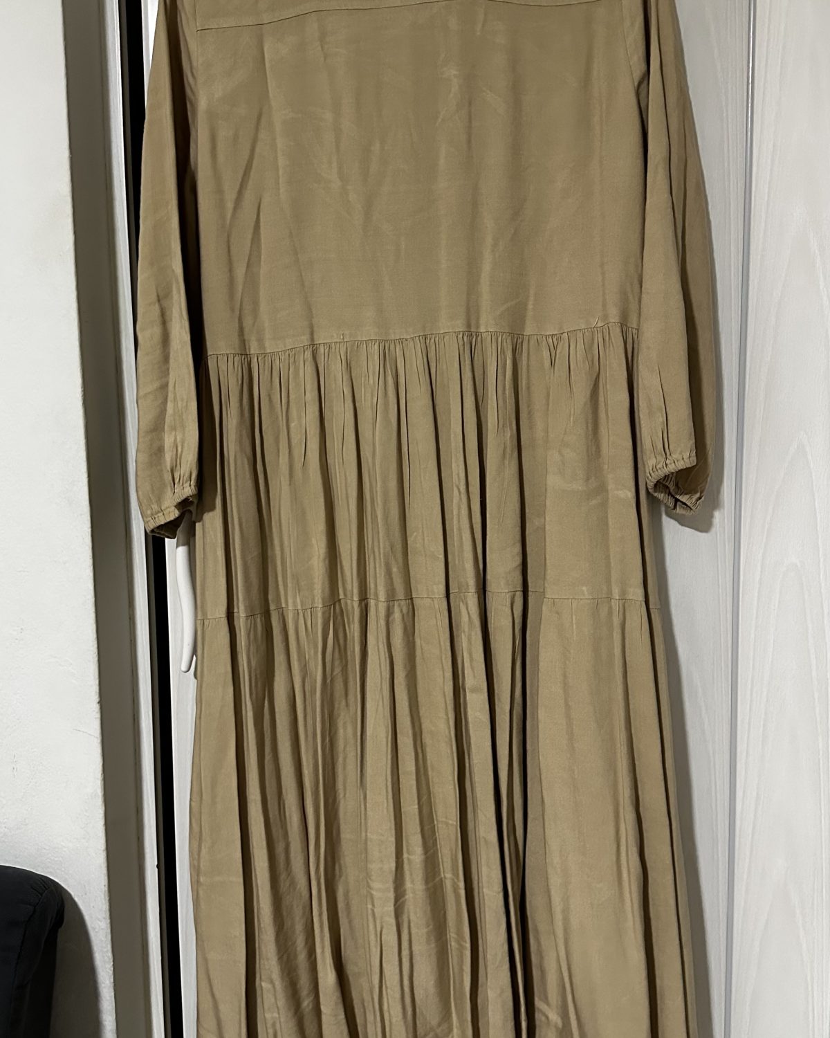 Vestido crema lino