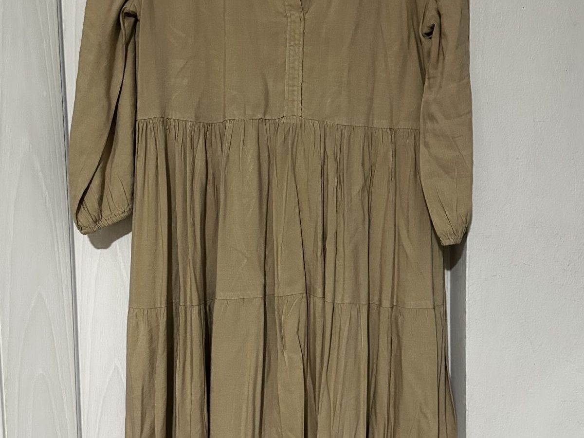 Vestido crema lino