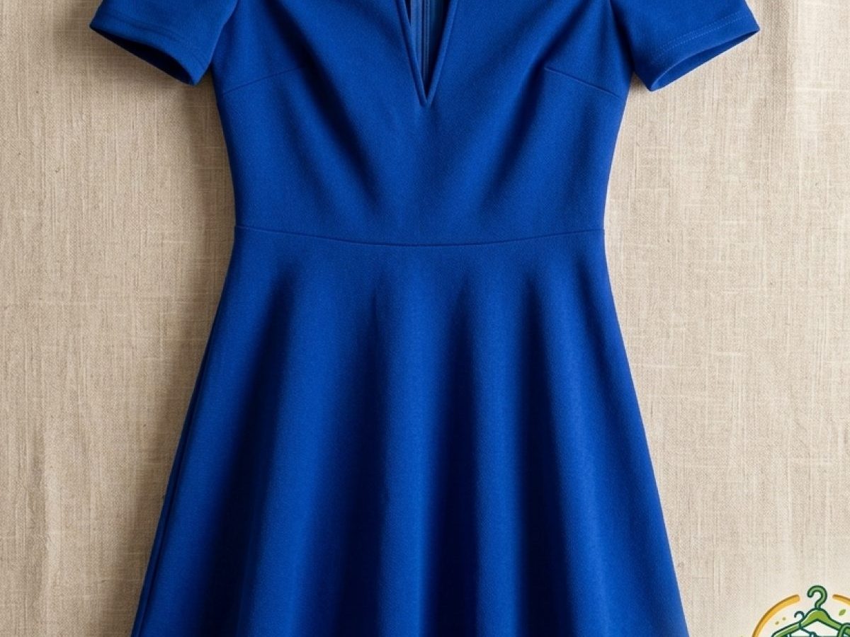 Vestido cuello barco, con detalle en el escote.