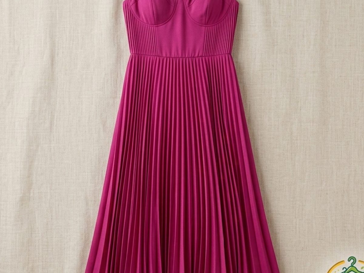 Vestido plizado.