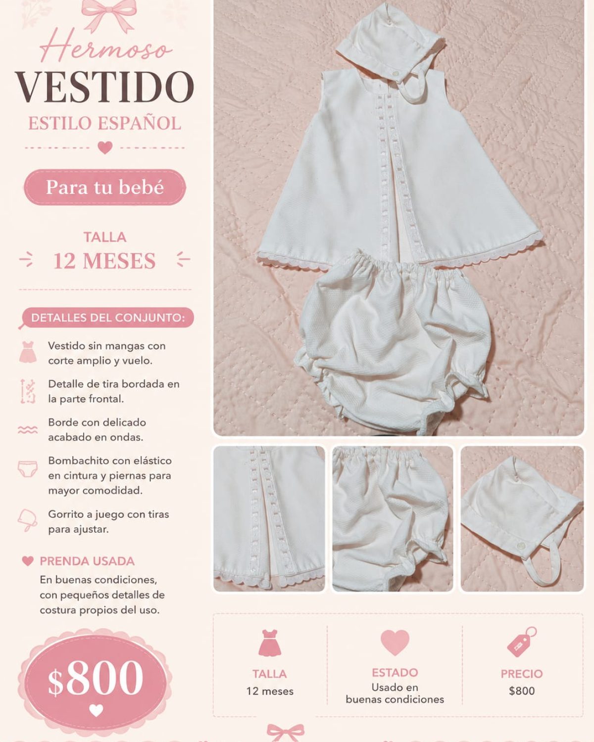Vestido para bebé