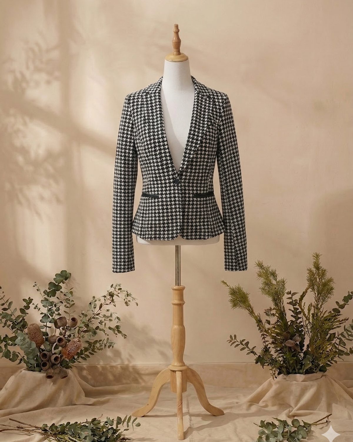 Chaqueta ligera blanco/negro