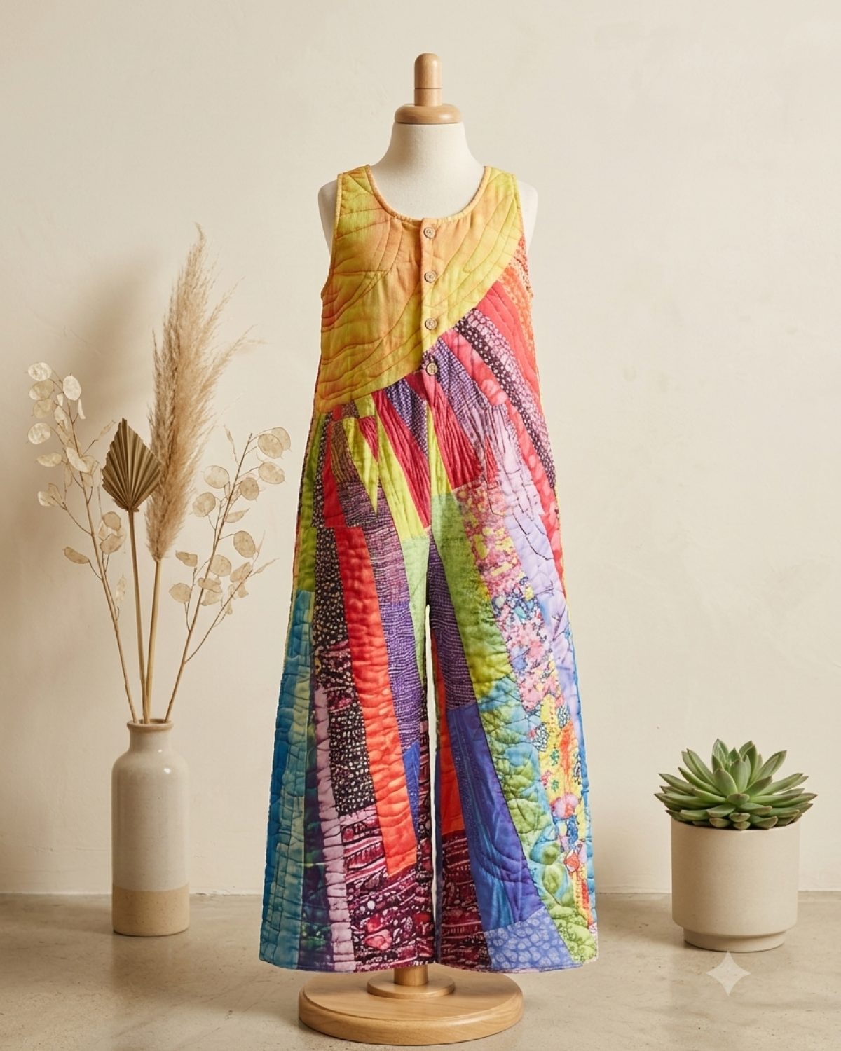 Enterizo de mujer multicolor con estampado vibrante
