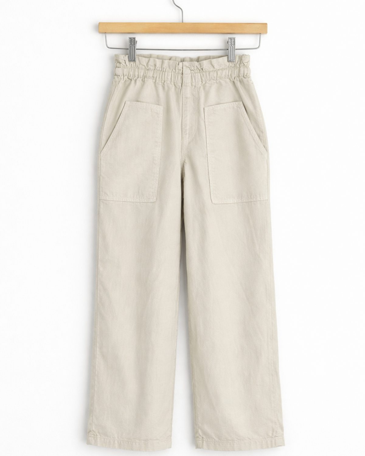 Pantalón Wide Leg Paperboy en Algodón Hueso