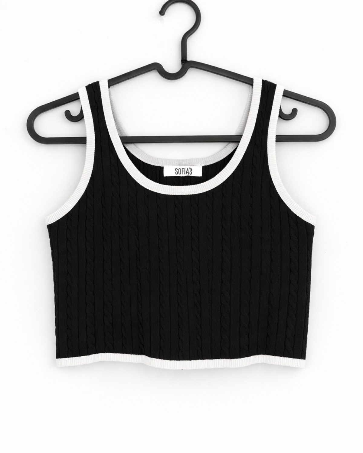 Top Knit Trenzad Bicolor Navy