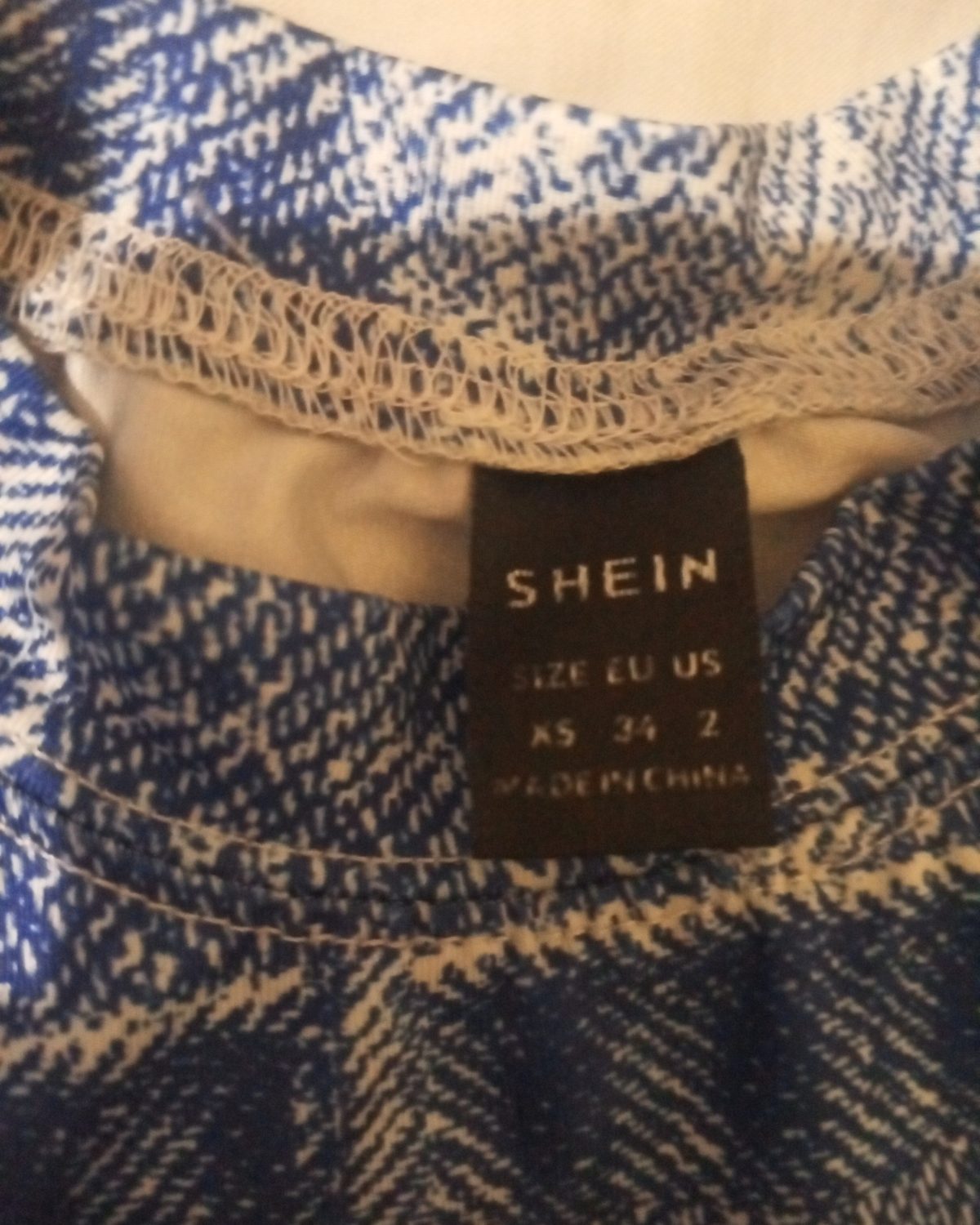 Blusa azul de mujer con diseño texturizado de Shein
