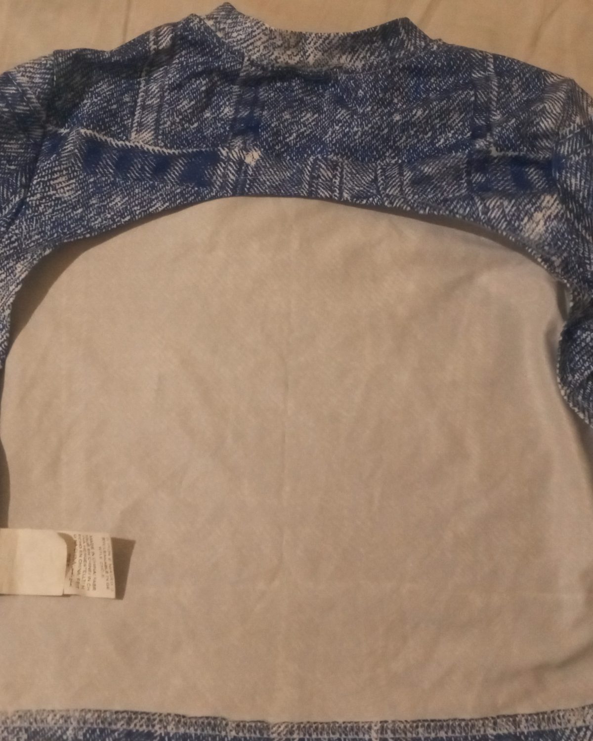 Blusa azul de mujer con diseño texturizado de Shein