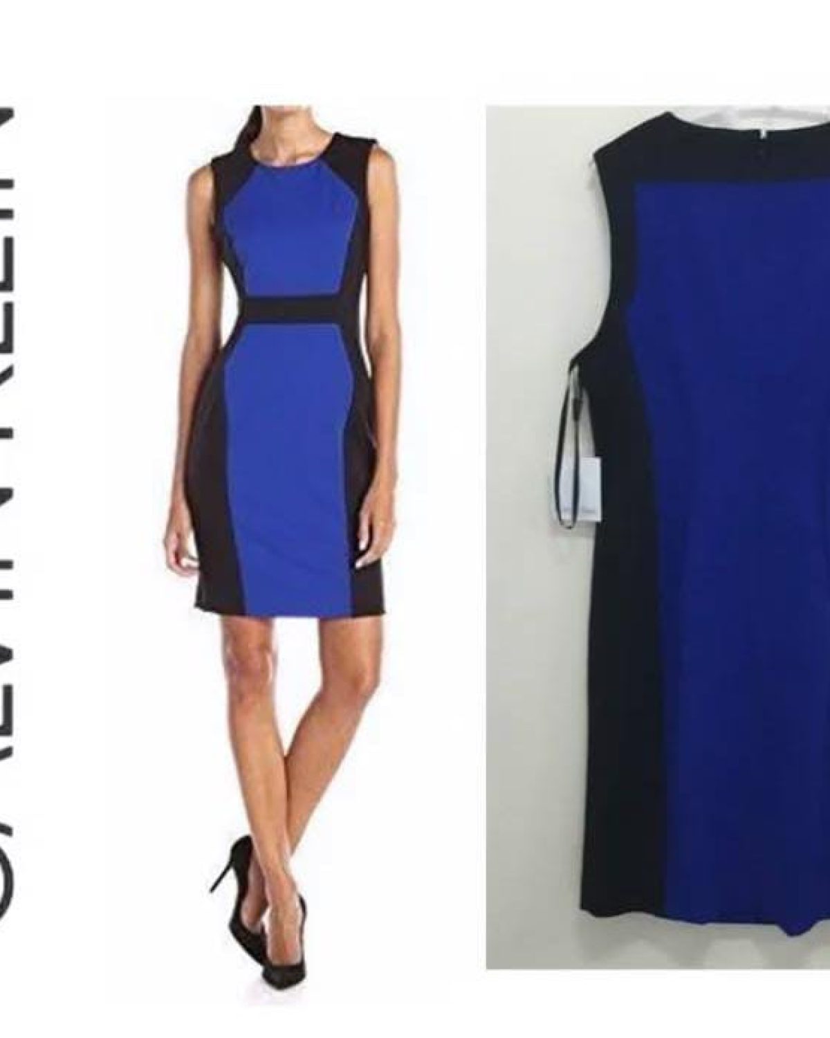Vestido Calvin Klein Azul y Negro