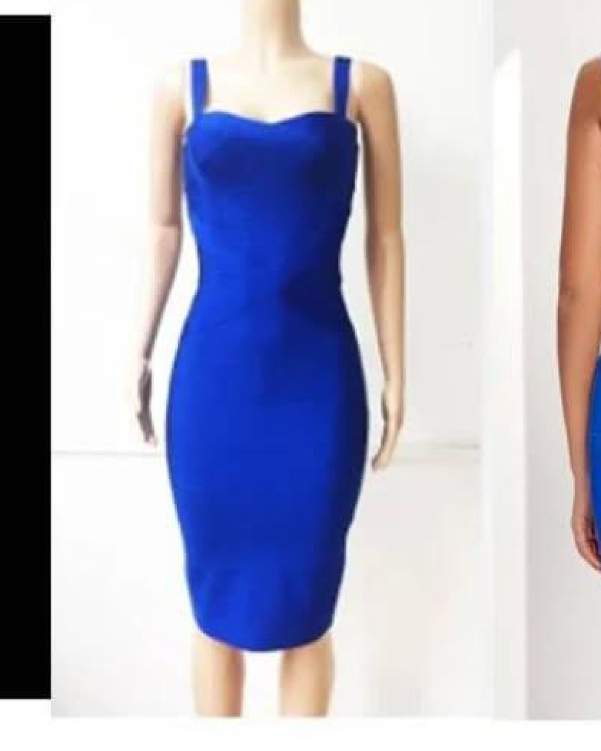Vestido ajustado en azul