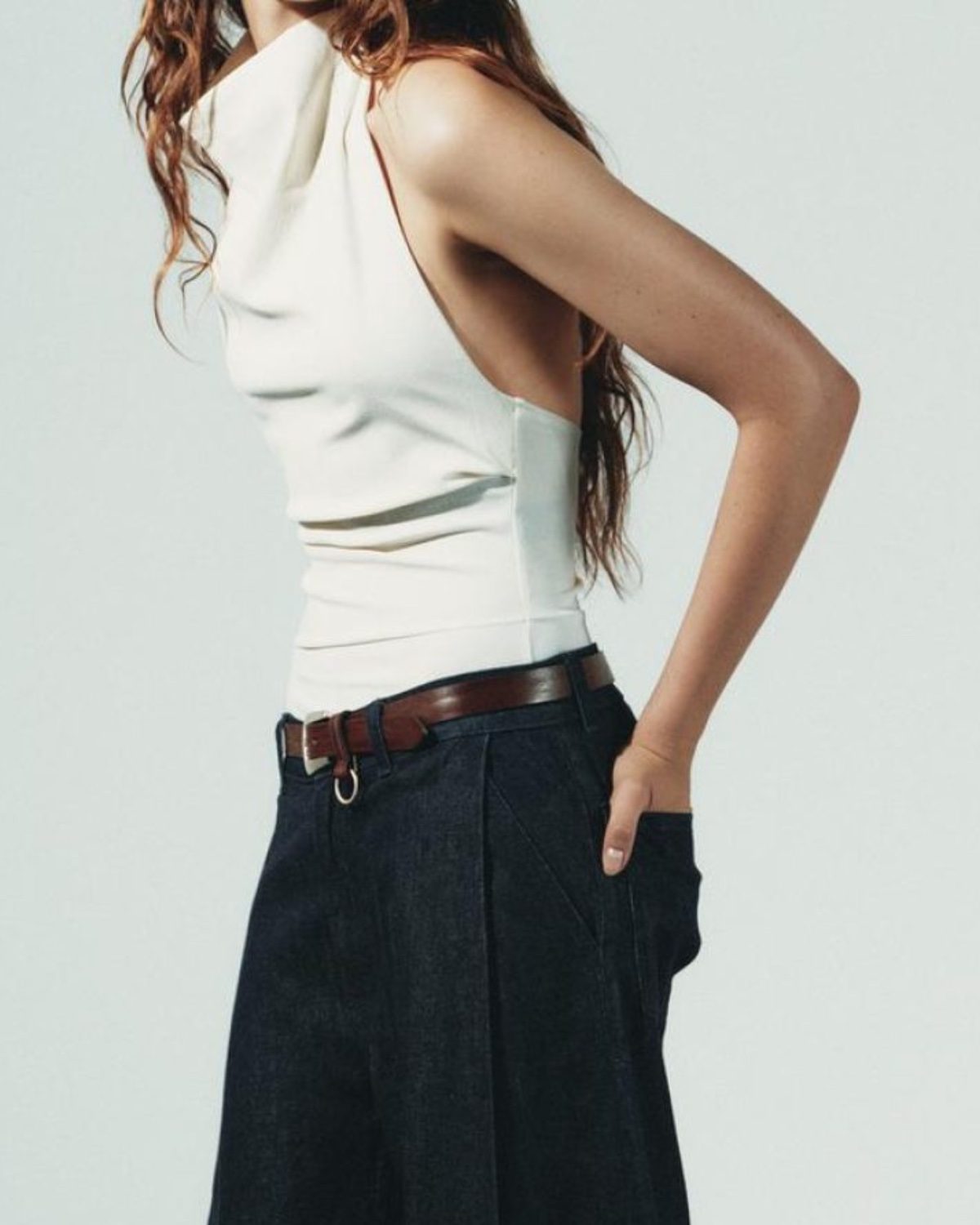 Blusa blanca de mujer de Zara, nueva con etiqueta Blanco