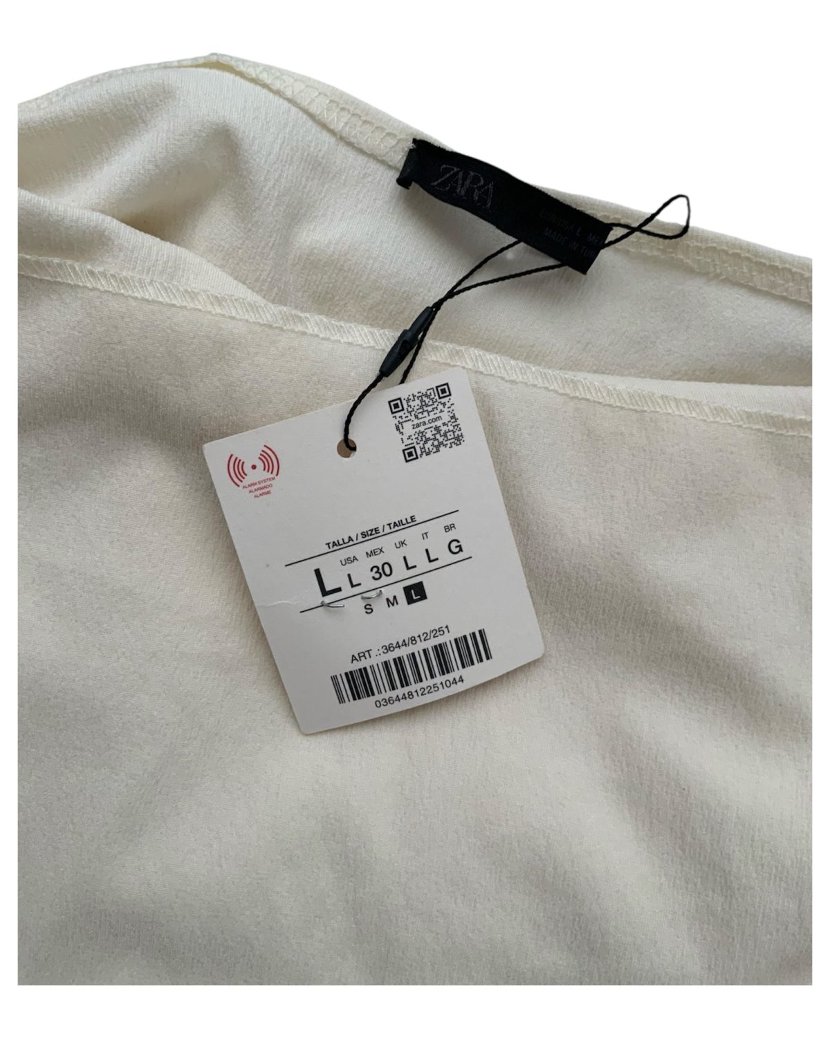 Blusa blanca de mujer de Zara, nueva con etiqueta Blanco