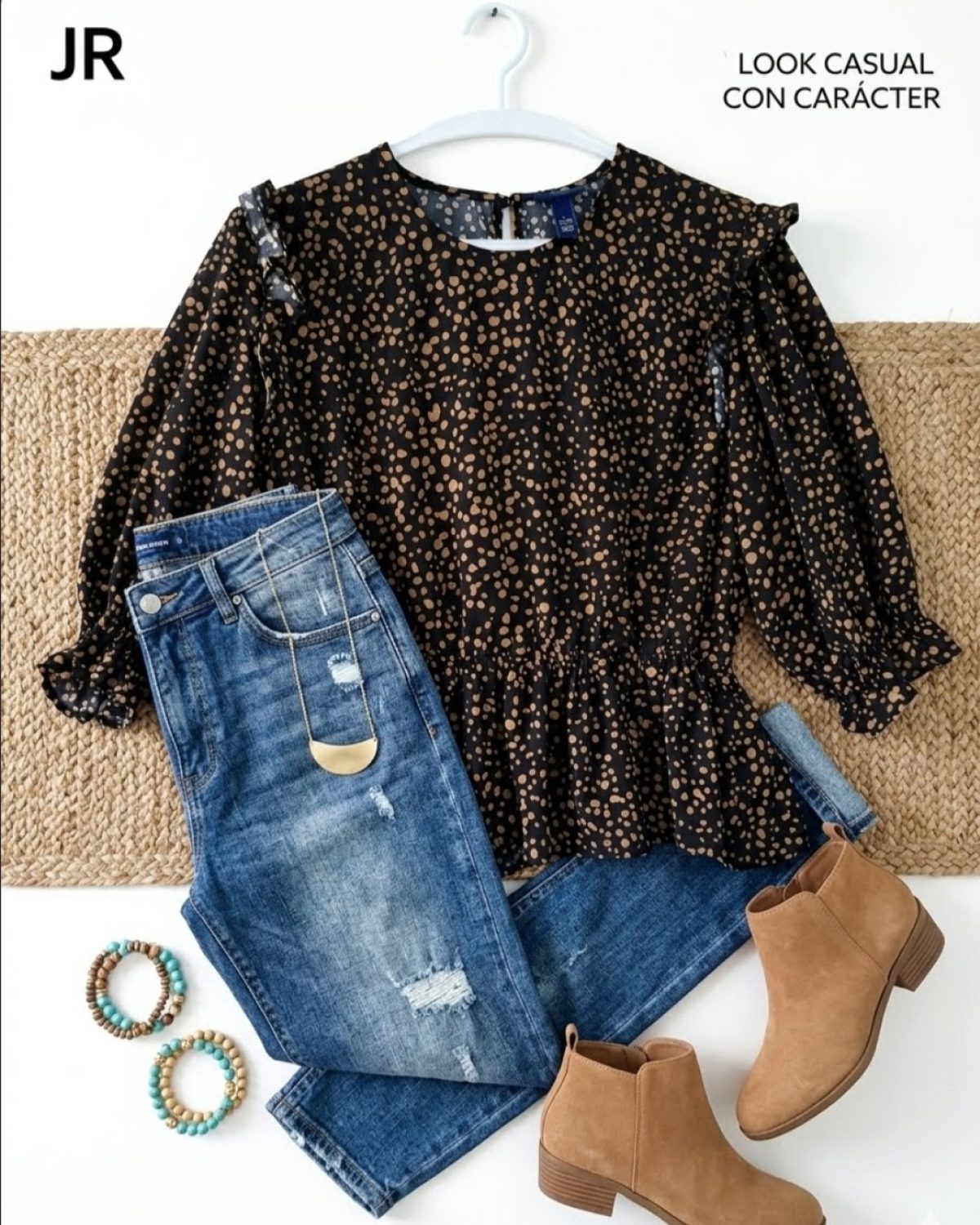Blusa chic con detalles estampado nspiración  animal prit. Casual y  fresca