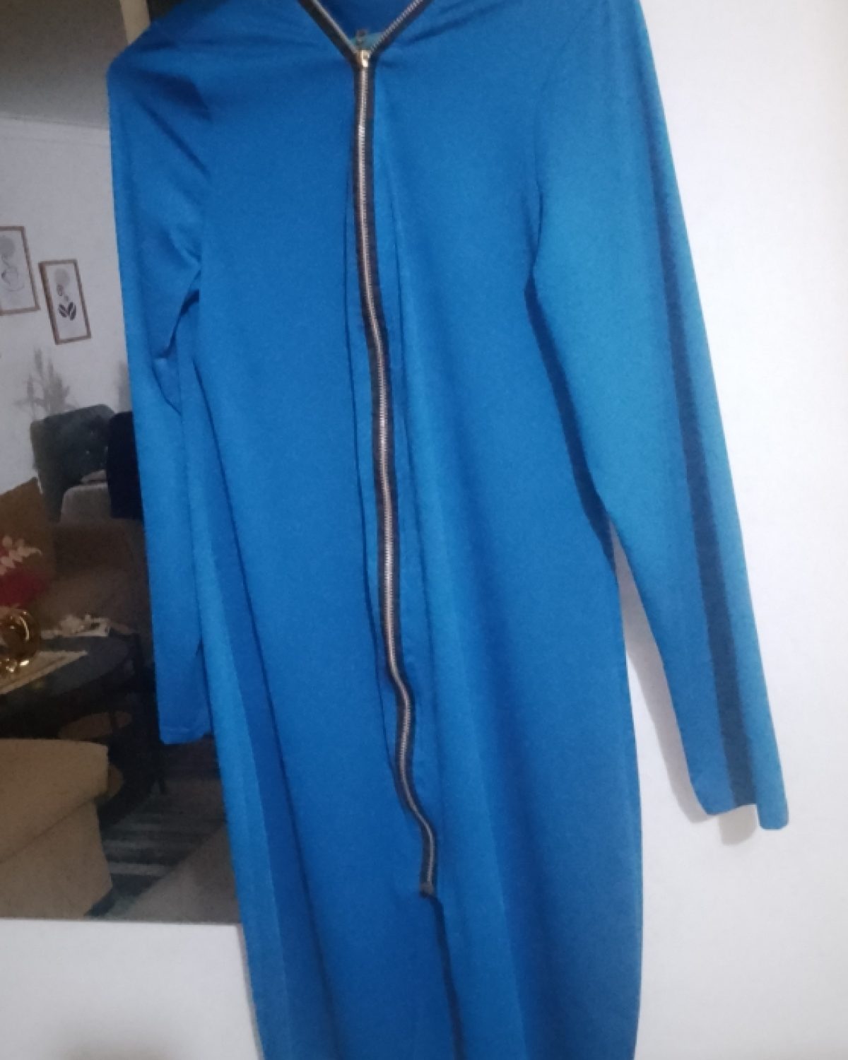 Vestido azul de mujer YOINS con cierre frontal