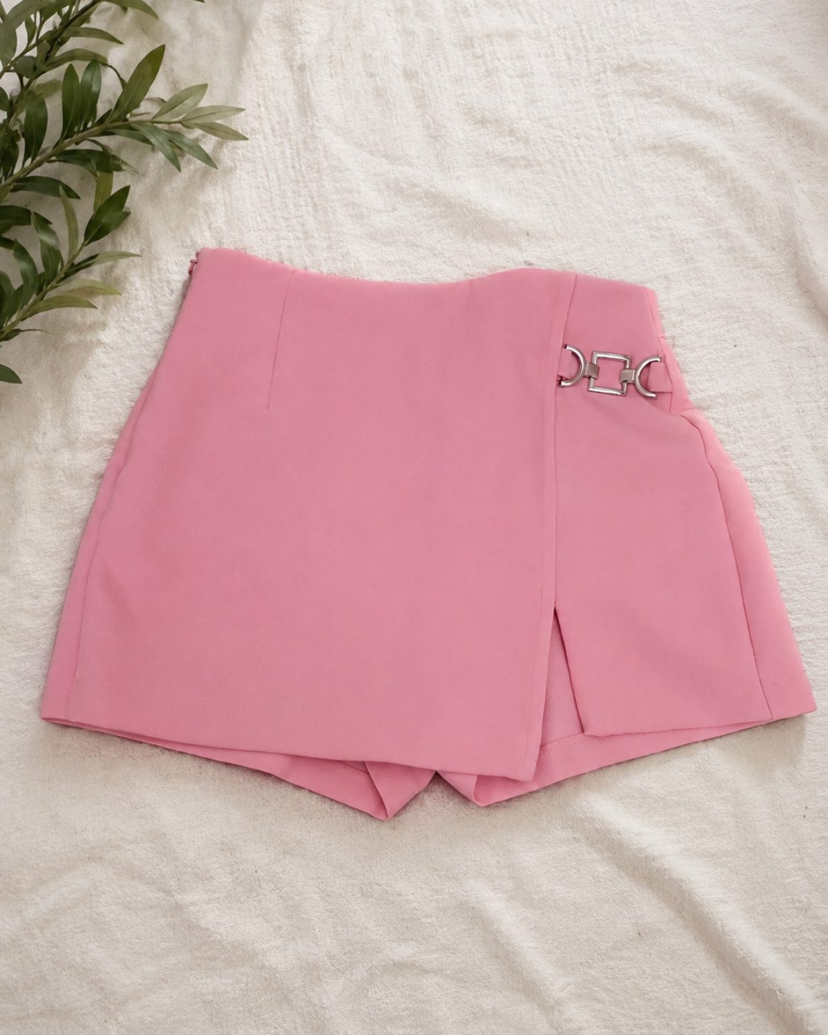 Falda short rosa