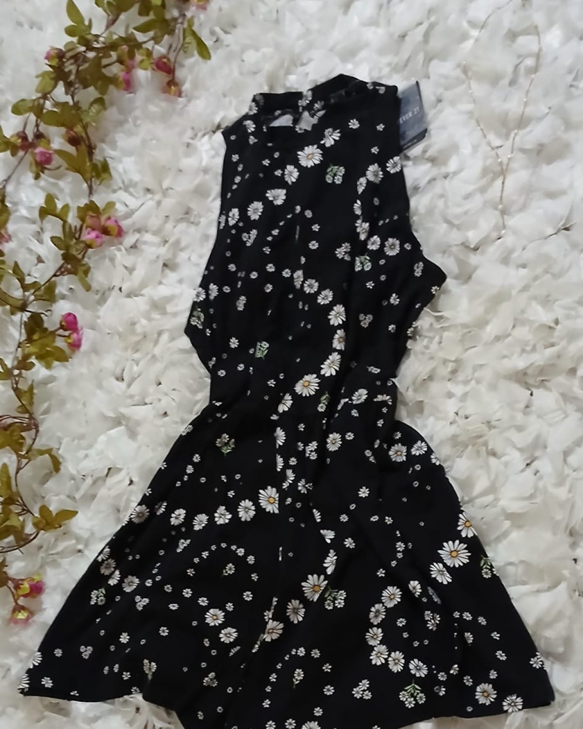 Jumpsuit Corto de Algodón con Estampado Floral y Espalda Descubierta