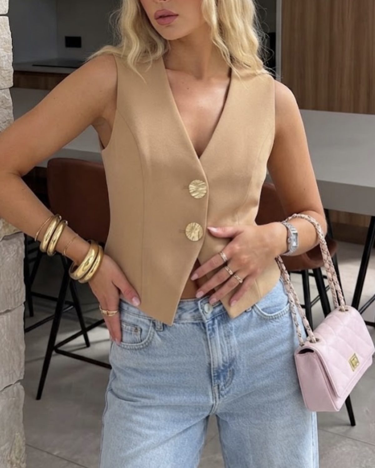 Chaqueta elegante beige