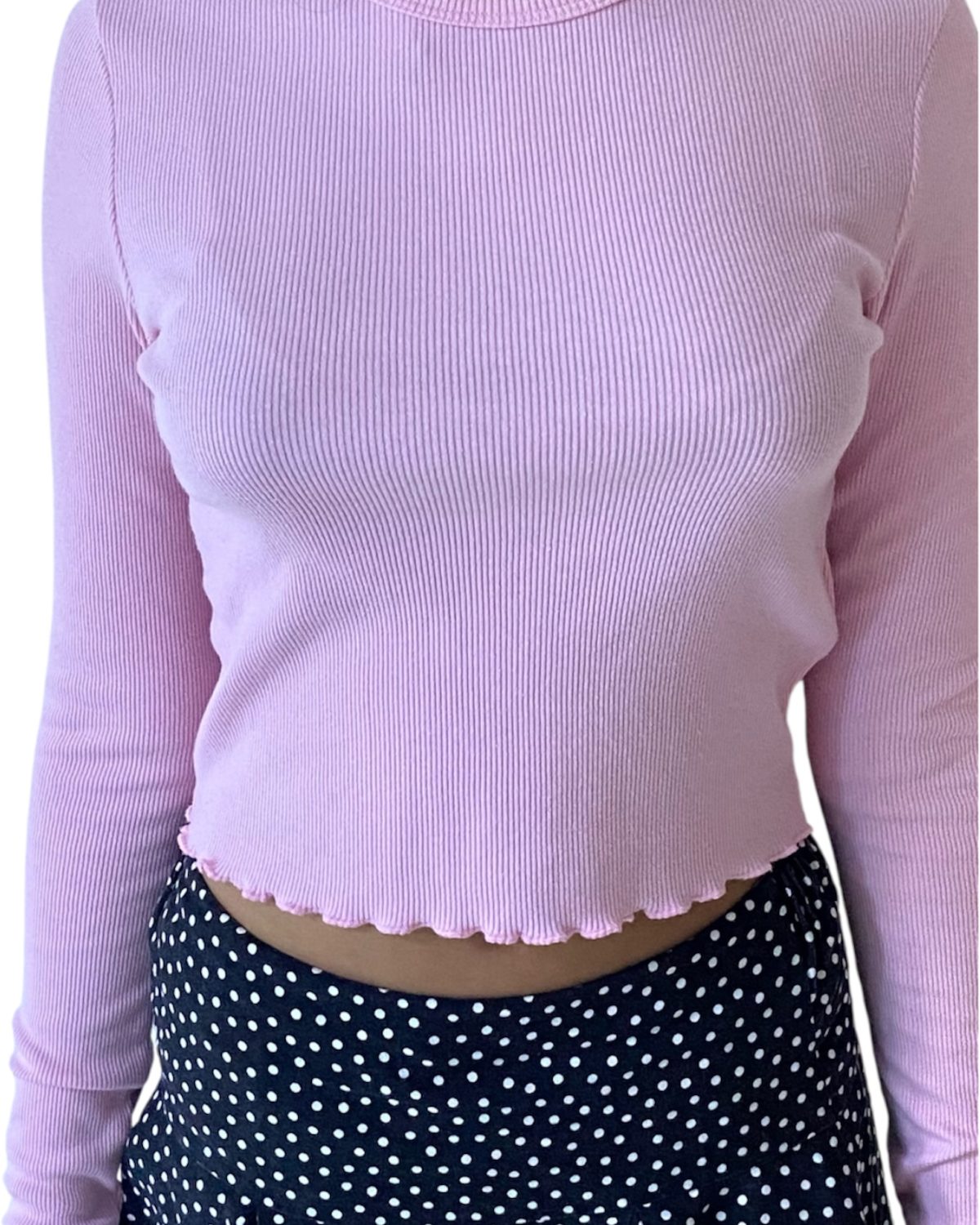 Blusa de algodón rosa claro de Bershka para mujer Rosado Claro