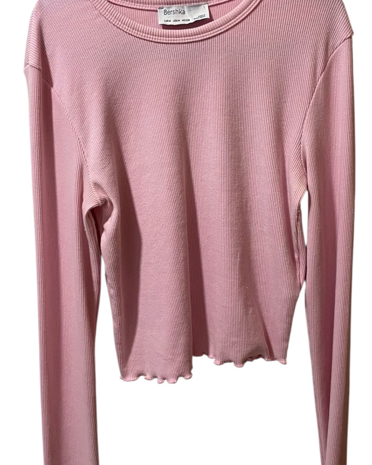 Blusa de algodón rosa claro de Bershka para mujer Rosado Claro