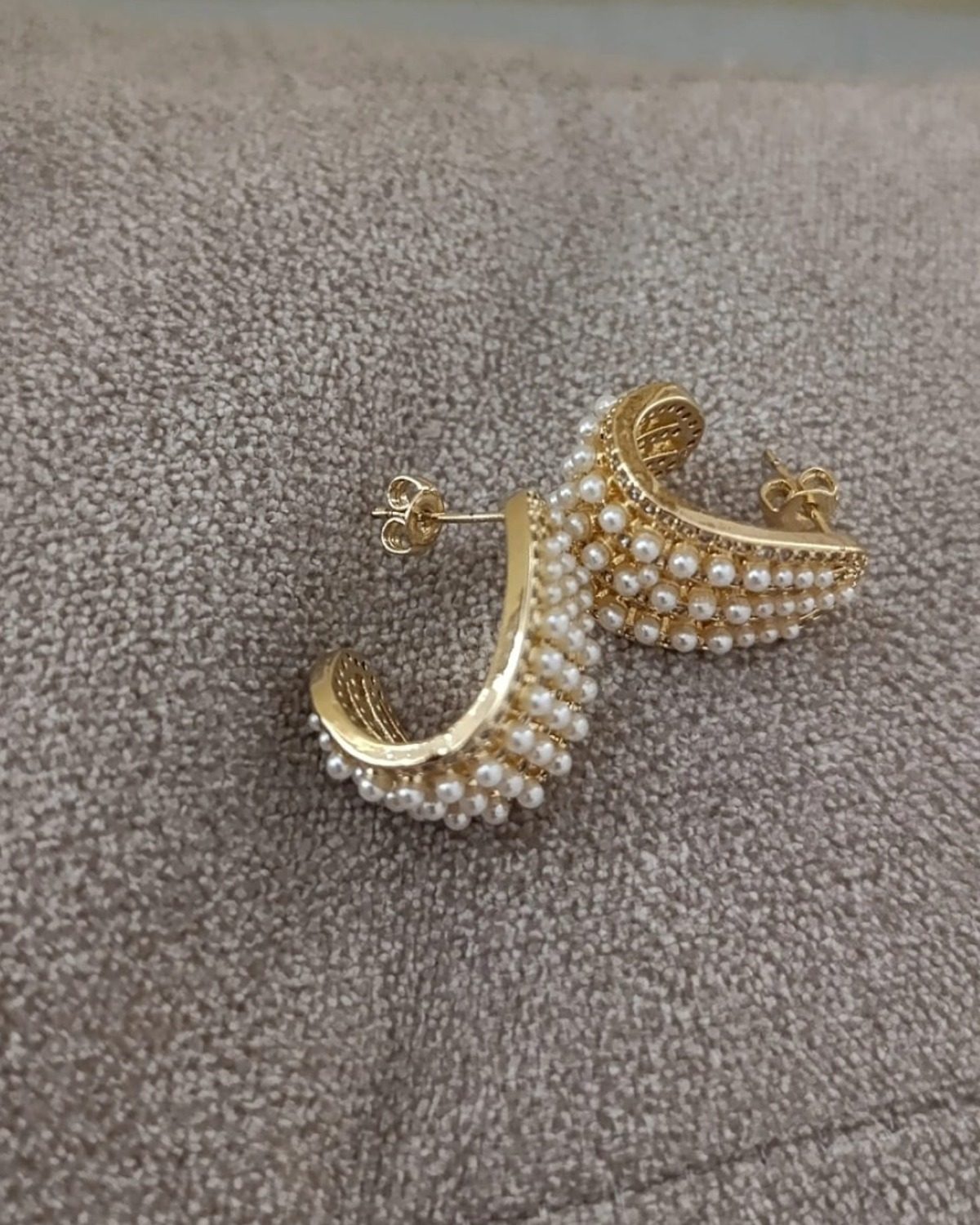 Aretes de Perlas bañados en Rodio