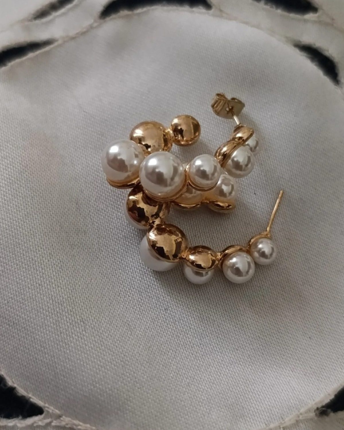 Aretes de Perlas enchapado